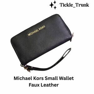 Michael Kors Black Faux Leather Wallet